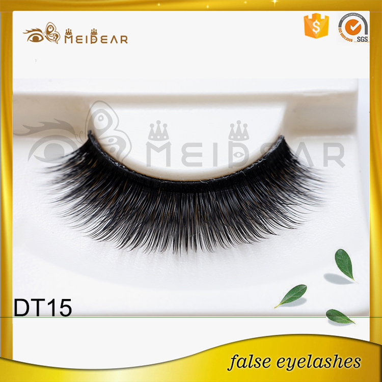 High quality handmade faux mink eyelash with packaging logo design